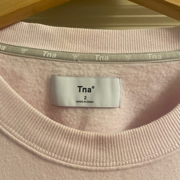 TNA Baby Pink Cozy Perfect Crew Sweatshirt - 2 - Picture 6 of 6